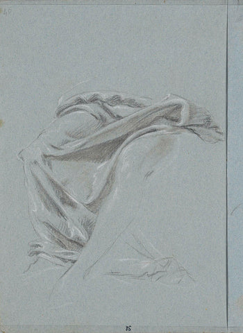 Draped fabric over a lower body, Lorenzo Baldissera Tiepolo (circle of), c. 1751 Canvas Print