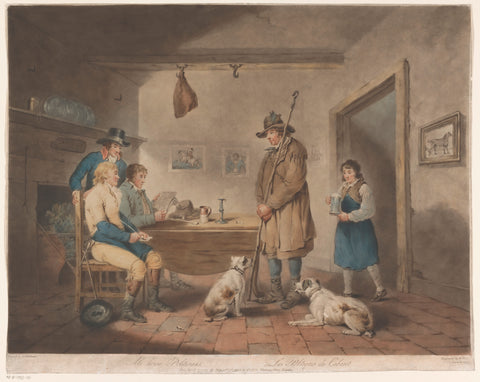 Men in an Inn, William Ward, 1801 Canvas Print