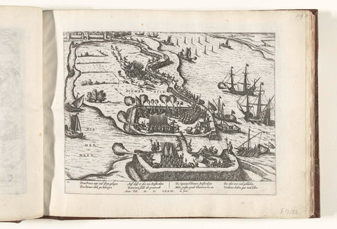 Battle of the Diemerdijk, 1573, Frans Hogenberg, 1573 - 1575 Canvas Print