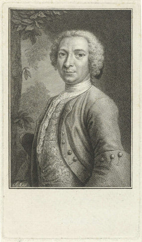 Portret van Justus van Effen, Pieter Tanjé, 1716 - 1761 Canvas Print