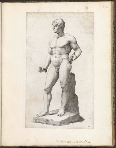 Statue of a Gladiator, Michel Natalis, 1636 - 1647 Canvas Print