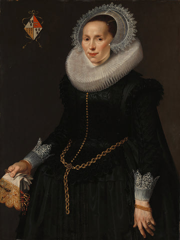 Portrait of Johanna le Maire (c. 1601-60), Nicolaes Eliasz. Pickenoy, c. 1622 - c. 1629 Canvas Print