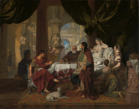 Cleopatra's Banquet, Gerard de Lairesse, c. 1675 - c. 1680 Canvas Print