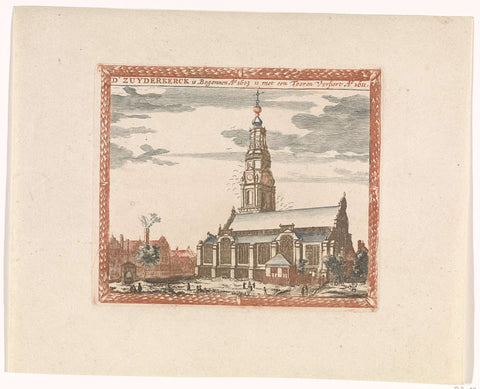 Zuiderkerk in Amsterdam, anonymous, 1695 - 1699 Canvas Print