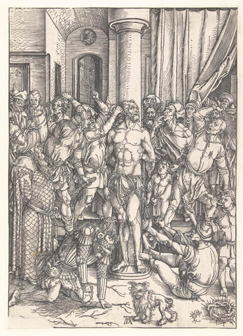 Flogging, Albrecht Durer, 1496–1497 Canvas Print