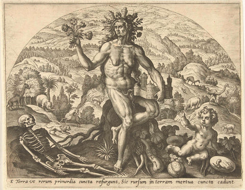 Earth, Adriaen Collaert, 1580 - 1584 Canvas Print