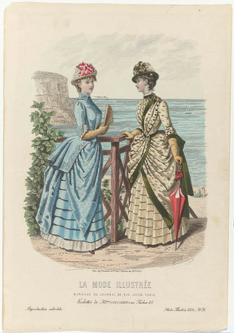 La Mode Illustrée, 1884, No. 26 : Toilettes de Mme Coussinet (...), Huard, 1884 Canvas Print