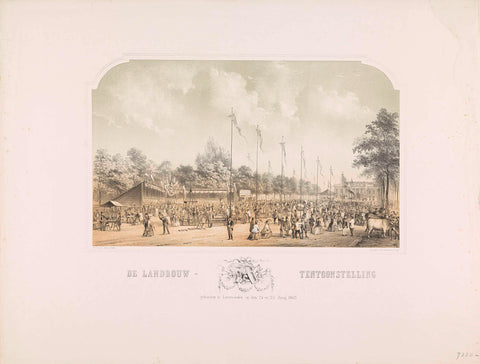 De Landbouw-Tentoonstelling gehouden te Leeuwarden op den 24 en 25 Junij 1863, Willem Troost (II), 1863 Canvas Print