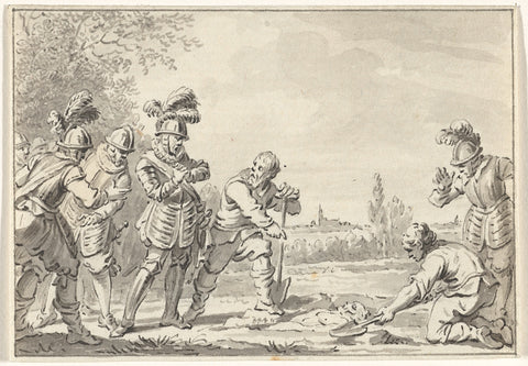 Count Floris V finds the body of his father, Willem II, Jacobus Buys, 1782 - 1784 Canvas Print