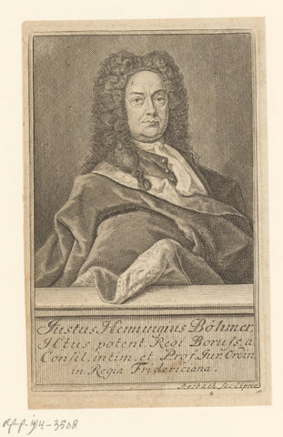 Portret van Justus Henning Böhmer, Johann Friedrich Rosbach, 1700 - 1749 Canvas Print