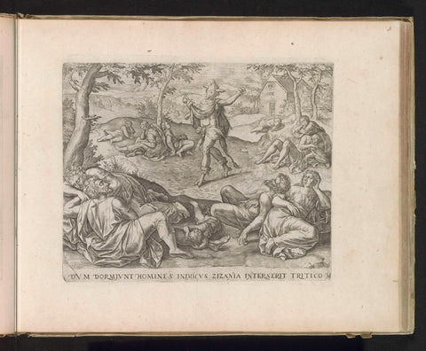 Satan sows weeds among the grain, Pieter Jalhea Furnius, 1585 Canvas Print