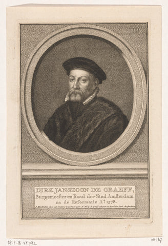 Portrait of Dirk Janszoon de Graeff, Jacob Houbraken, 1796 Canvas Print