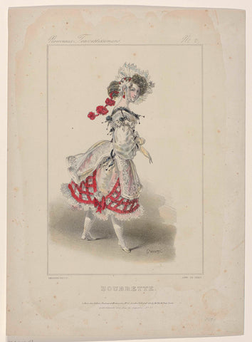 Nouveaux Travestissemens, 1830, No. 2 : Soubrette, Paul Gavarni, 1830 Canvas Print