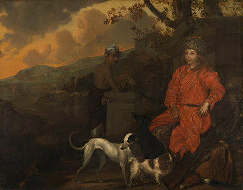 Portrait of Philippus Baldaeus and Gerrit Mossopotam, Johan de la Rocquette, 1668 Canvas Print