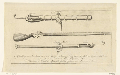 Snaphan van Johan van der Does en twee buitgemaakte stukken Spaanse geschut, 1574, Johannes le Francq van Berkhey (attributed to), 1772 - 1774 Canvas Print