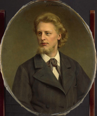 Portrait of Jacques Fabrice Herman Perk (1859-1881), Johan Heinrich Neuman, 1882 Canvas Print