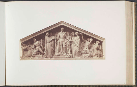 Plaster model for the fronton of the Pavillon Denon by Pierre Charles Simart, Édouard Denis Baldus, c. 1855 - c. 1857 Canvas Print