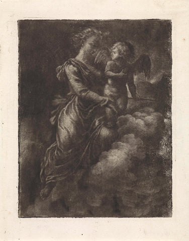 Venus and Amor, Allaert van Everdingen, 1631 - 1675 Canvas Print