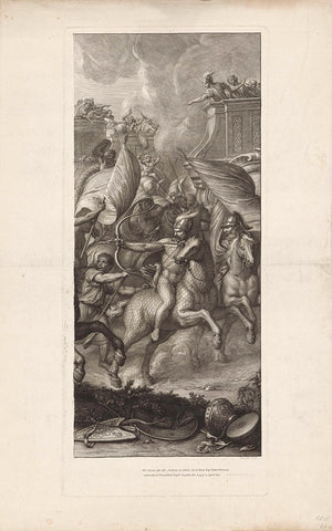 Battle of Arbela (plate 4), Gérard Audran, 1674 Canvas Print