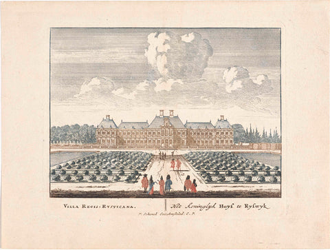 View of the Huis ter Nieuburch in Rijswijk, Jan van Call (I), 1694 - 1697 Canvas Print