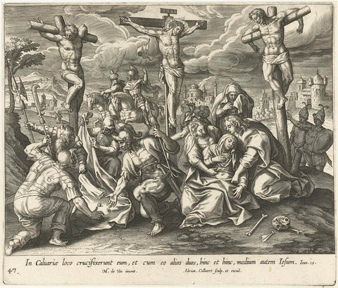 Crucifixion, Adriaen Collaert, 1598 - 1618 Canvas Print