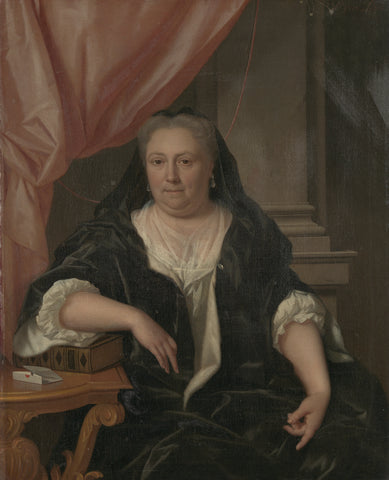 Portrait of Maria van Citters (1684-1752), Wife of Caspar Adriaen Parduyn, Philip van Dijk, 1725 - 1753 Canvas Print