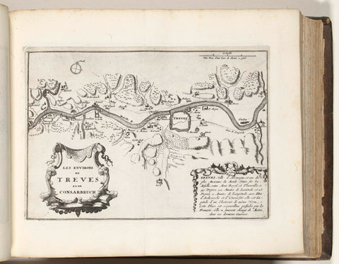 Map of the surroundings of Trier, ca. 1693-1695, anonymous, 1693 - 1695 Canvas Print