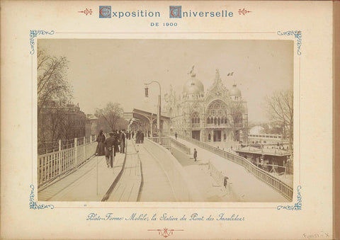 Moving treadmills at the Station du Pont des Invalides in Paris, Neurdein Frères, 1900 Canvas Print