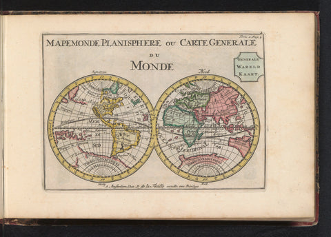 World Map, anonymous, 1735 Canvas Print