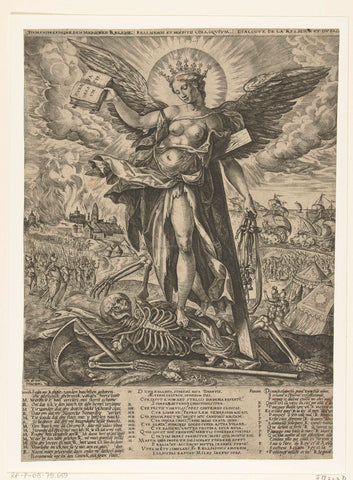 Dialogue between Man and Religion, c. 1578, Wierix, 1577 - 1579 Canvas Print