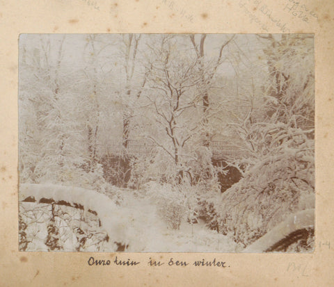 Garden in winter, Hendrik Herman van den Berg, in or after 1890 - in or before 1894 Canvas Print