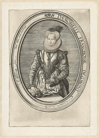 Portrait of Françoise van Egmond, Hendrick Goltzius, 1580 Canvas Print