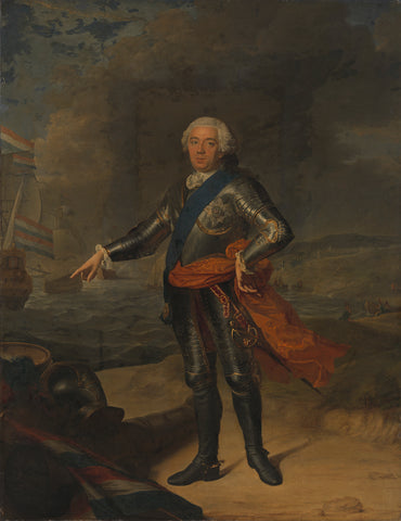 Willem IV (1711-1751), prince of Orange-Nassau, Jacques-André-Joseph Aved, 1751 Canvas Print