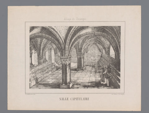 Chapter Hall of Sénanque Abbey, T. Laval, 1855 Canvas Print