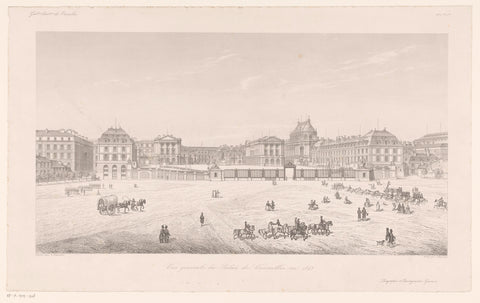 View of the Palace of Versailles, Jacques Joseph Huguenet, 1843 Canvas Print