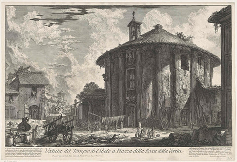 Temple of Hercules Invictus in Rome, Giovanni Battista Piranesi, 1748 - 1778 Canvas Print