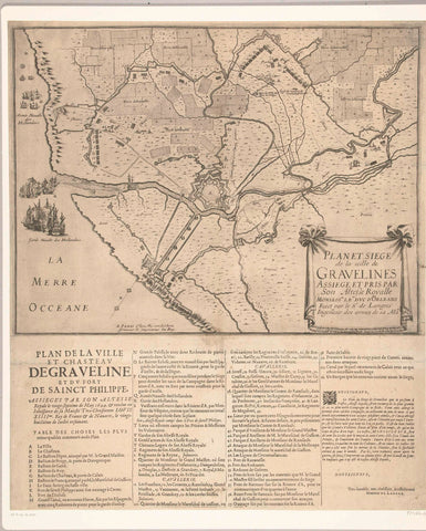 Map of siege and conquest of Grevelingen, 1644, Michel van Lochom, 1644 Canvas Print