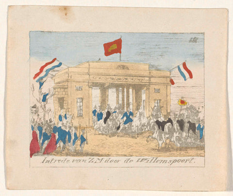 Entry of Z.M. by the Willemspoort, anonymous, 1840 - 1841 Canvas Print