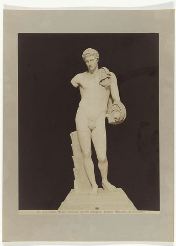 Sculpture by Antinous van de Belvedere, anonymous, c. 1880 - c. 1904 Canvas Print