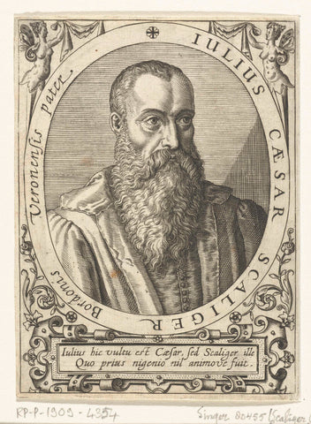 Portrait of Julius Caesar Scaliger, Johann Theodor de Bry, c. 1597 - c. 1599 Canvas Print