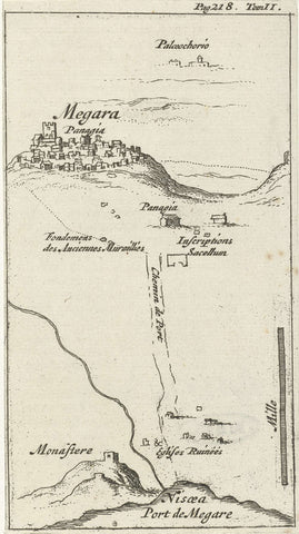 Map of Megara, Jan Luyken, 1679 Canvas Print