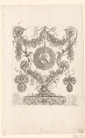 Titelblad: Liure de Feuillages et d'Ouvrages d'Orfevrerie, Johannes Jacobsz Folkema, after 1697 - before 1718 Canvas Print