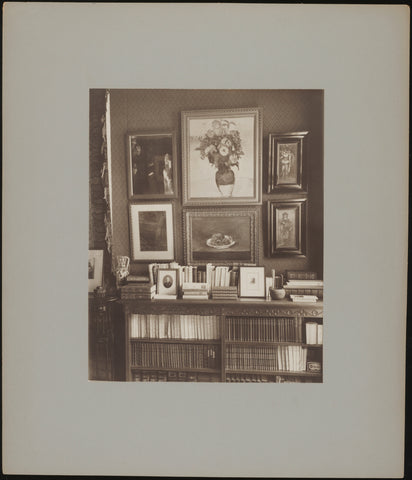 Interior of the house of Andries Bonger in Amsterdam, with a number of Redons on the wall, Van Meurs &Co, 1920 - 1936 Canvas Print