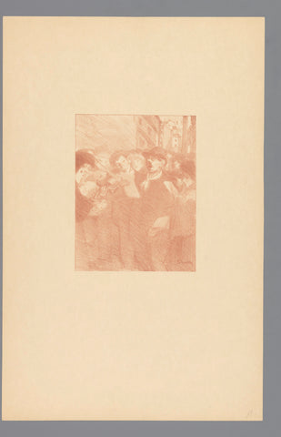 Entertainment on the street, Théophile Alexandre Steinlen, 1897 Canvas Print