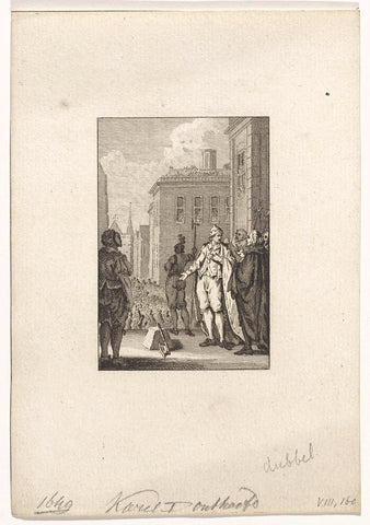 Beheading of Charles I, king of England, in London, 1649, Reinier Vinkeles (I), 1783 - 1795 Canvas Print