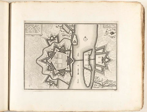 Map of Huningue, c. 1702, Laurens Scherm, 1702 - 1703 Canvas Print