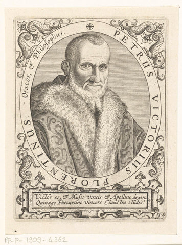 Portrait of Pietro Vettori, Cornelis Galle, c. 1597 - c. 1599 Canvas Print