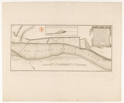 Map of the Upper Rhine at Spijk (Rijnwaarden), Daniël Veelwaard (I), 1798 Canvas Print