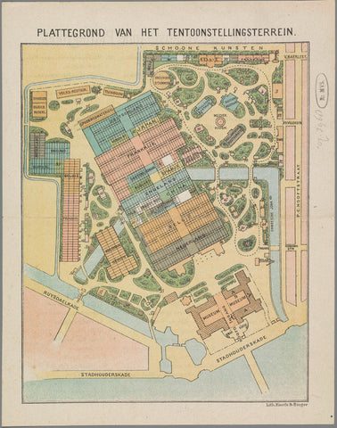 Map of the World's Fair in Amsterdam, 1883, anonymous, 1883 Canvas Print