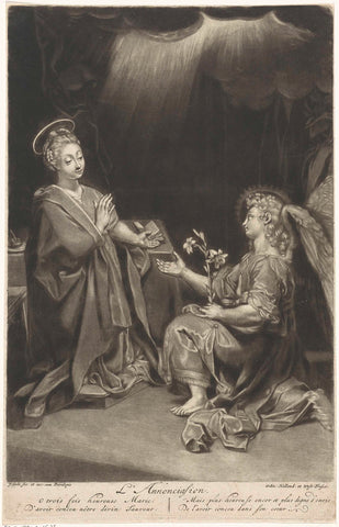 Annunciatie, Jacob Gole, 1670 - 1724 Canvas Print